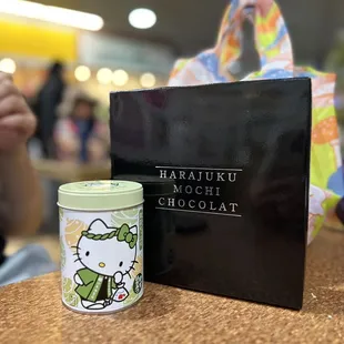 Chocolate mochi and yuzu seaweed