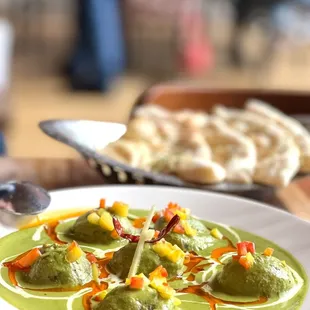 a plate of food on a table