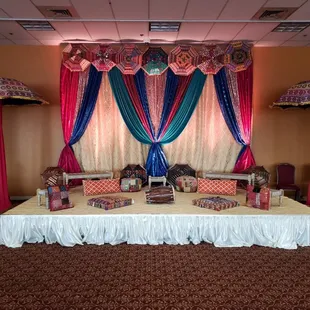 Bay Area Indian Wedding Decorations - Mehndi &amp; Sangeet Decor in Tracy