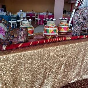 Bay Area Indian Wedding Decorations - Mehndi &amp; Sangeet Decor in Tracy
