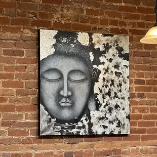 Buddha wall art in the main dining room