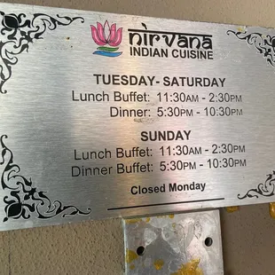 Advertising buffet, no buffet is available.