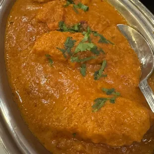 a close up of a plate of food