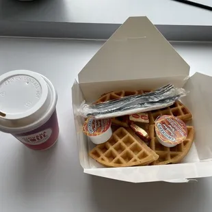 Cafe Mocha and a Waffle - Yum
