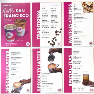 Nirvana Soul Coffee Menu