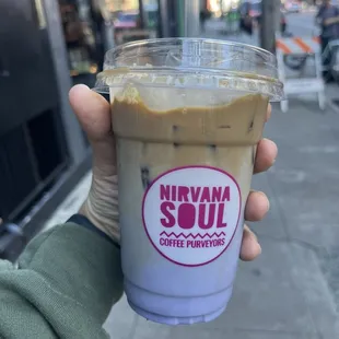 MABUHAY UBE LATTE espresso + steamed milk + ube + coconut $6 / $6.75