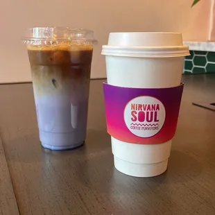 Mabuhay Ube Latte cold version and hot version. We both enjoyed it. So good!