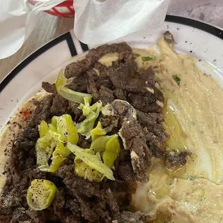 Hummus with Beef Shawarma