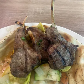 Lamb chops alone