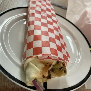 Beef shawarma wrap