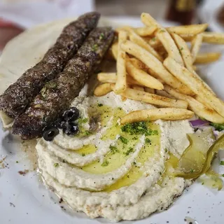 18. Kafta Kabob Plate