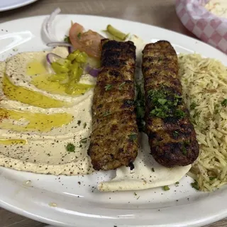 19. Chicken Kafta Kabob Plate