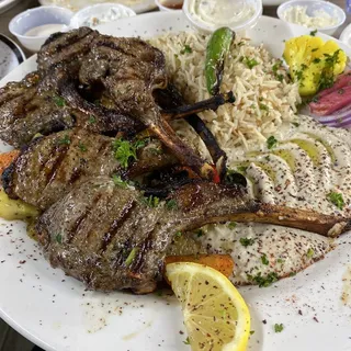 24. Lamb Chops with Grilled Vegetables