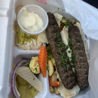 Beef kafta kabob alone