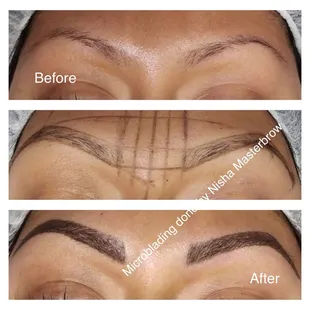 Microblading before and after