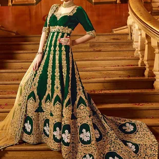 Pakistani designer bridal trail gown