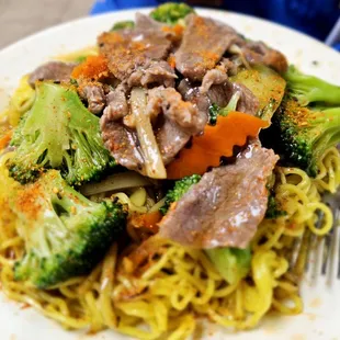Dinner last eve@Nishi Moncho Ramen; 7/20/2023. Hubby David ordered, Beef Broccoli 4 his Dinner &amp; he ate &apos;em all too. Lol
