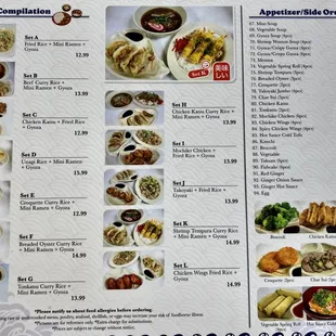 New menu with many more combos