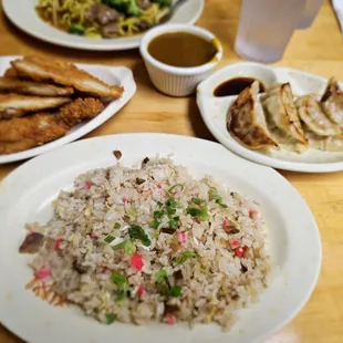 Dinner@Nishi Moncho Ramen; 9/11/2024.I ordered this Combo,fried rice,Gyoza &amp; Chicken Katsu.Y such low ratings 4this place? I&apos;d give them 4**