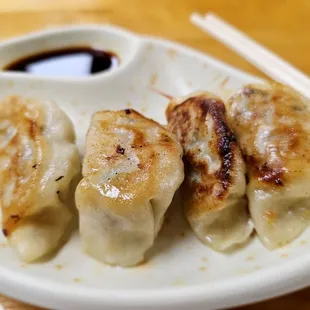 Dinner last eve@Nishi Moncho Ramen; 7/20/2023.Their Gyoza is pretty good 2, I prefer this one rather than the deep Fried ones, Soft &amp; Tasty.