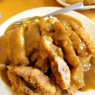 Dinner@Nishi Moncho Ramen other eve 8/2023.Ordered Chicken Katsu Curry,So much Food,was da Special of da day,w/Gyoza,Omg U can&apos;t eat it all!