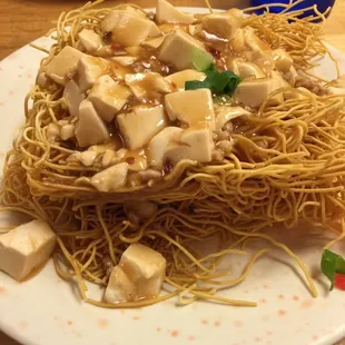 Mabo Tofu Crispy Noodles