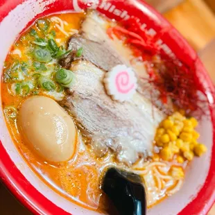 a close up of a bowl of ramen