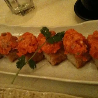 Spicy Salmon Tartare On Crispy Rice