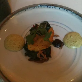 Curried Seared Halibut Cheek