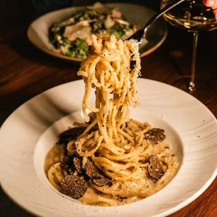 housemade cacio e pepe with truffles