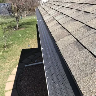a gutter on the roof