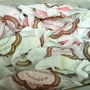 Chi Chi Dango (aka pink &amp; white &quot;milk dumplings, $4.75/lb): Sweet, soft &amp; chewy!