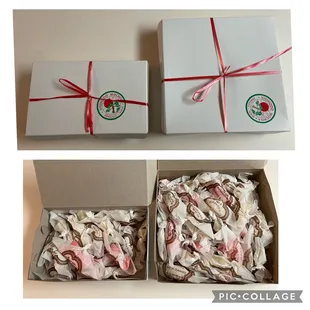 Chichi dango. 1 pound box and 2 pound box $12 per pound 20-24 pieces per pound