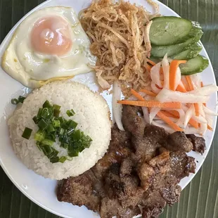 a plate of food on a table