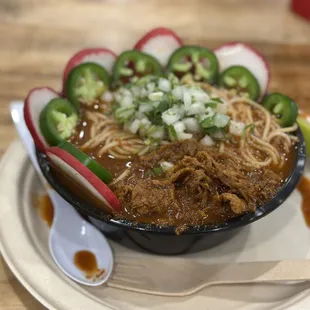 Seasonal ramen with protein added