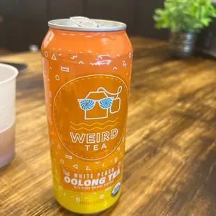 a can of weird tea