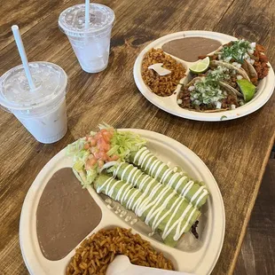 Hempchata, Flauta Plate, Taco Plate