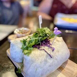 Vegan Panang Molé burritos (two come in each order) with tofu