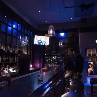 This bar has so much swag. We love blue lights. Full video tour: http://www.ambssdr.com/sf-nitecap/