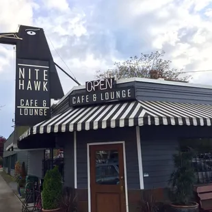 Nite Hawk Cafe &amp; Lounge Storefront and Entrance