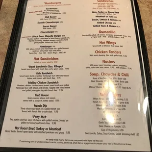 Updated Menu