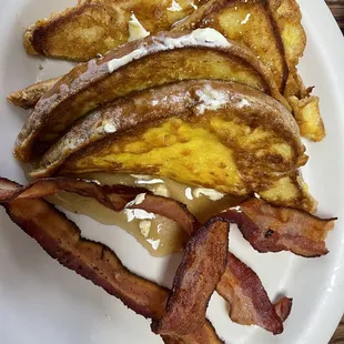 French toast and bacon