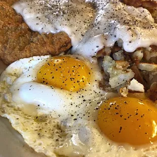 Chicken fried steak &amp; eggs
