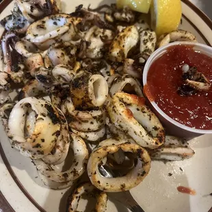 Grilled calamari