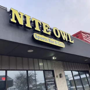 the front of the restaurant