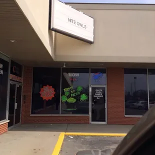 the outside of the building