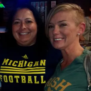 Girls out to watch some football. Nothing like a good rivalry ;)