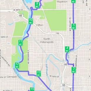 Map of the route from my RunKeeper app