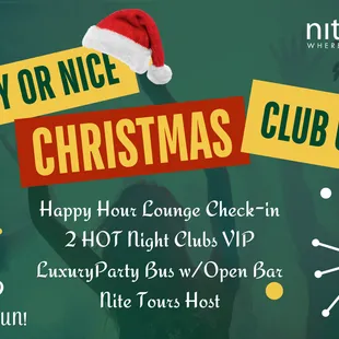 The Holiday's Nite Tours Club Crawls to the hottest night clubs as a VIP in our luxury open bar party buses