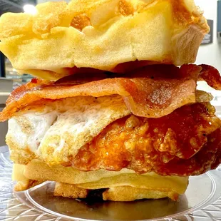 a bacon and egg sandwich